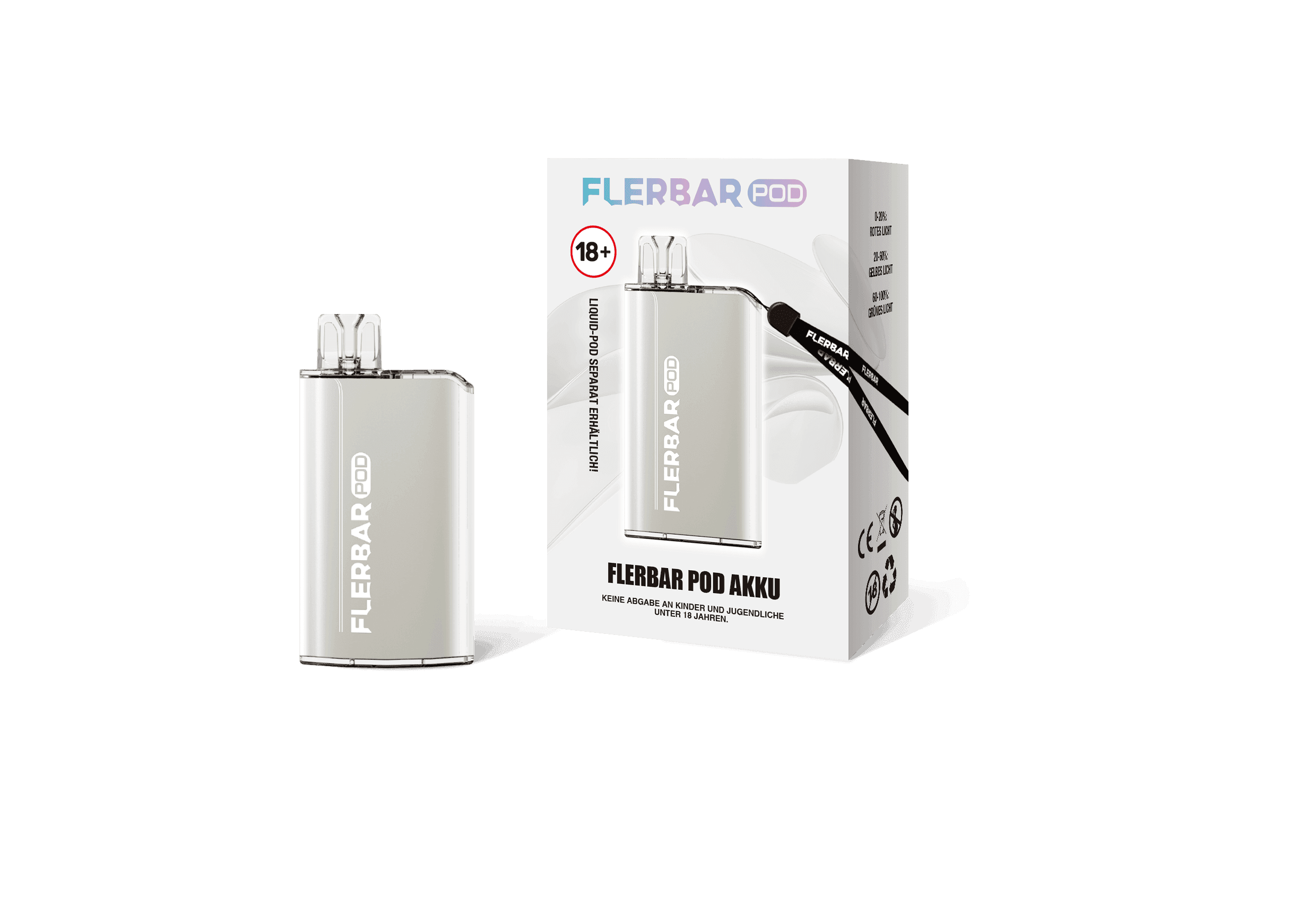 Flerbar Pod Akkuträger Silber - EdenVape24